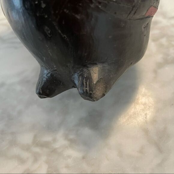 Vintage Oaxaca Negro Mexican Pottery Bird Vase - Picture 4 of 7